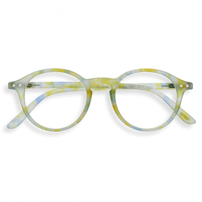 Reading Glasses +1 Round Joyful Cloud Yellow Blue Green D IZIPIZI