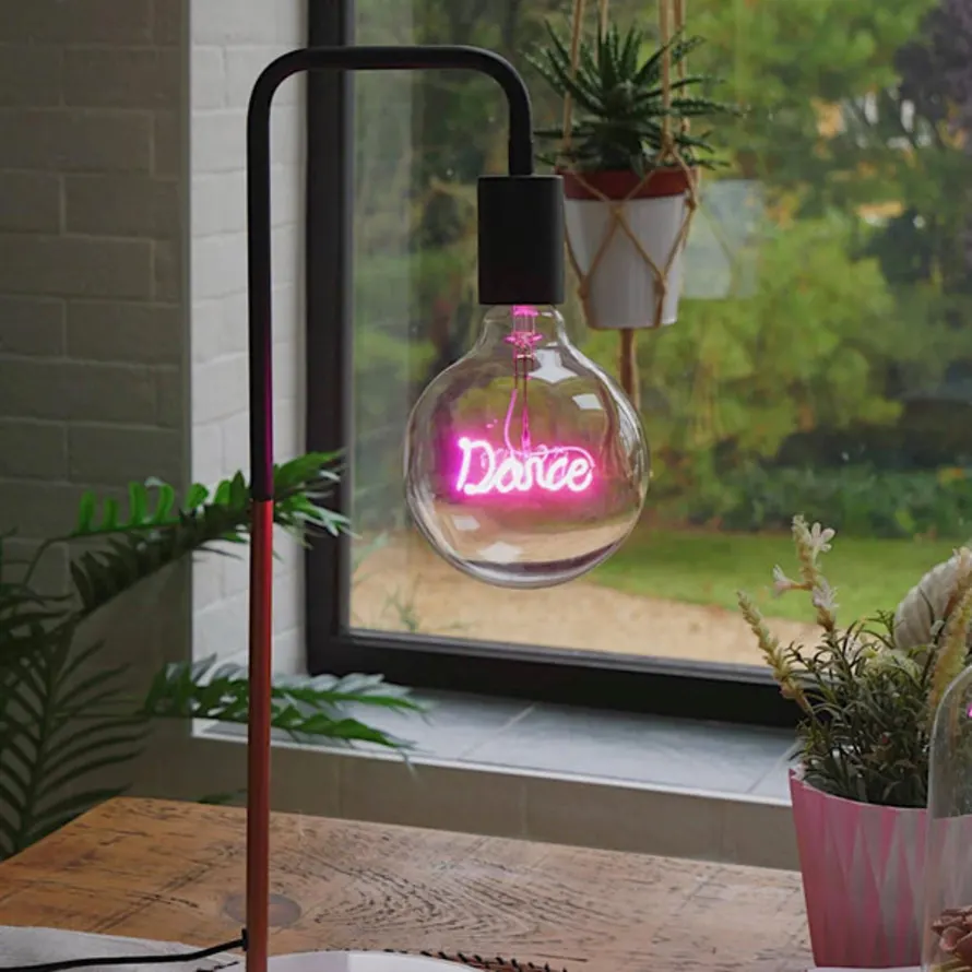 
            
                Load image into Gallery viewer, Dance Filament Pink Lamp Exposed Bulb Steepletone LED
            
        