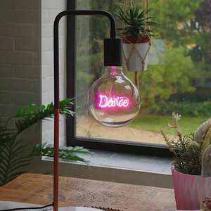 Dance Filament Pink Lamp Exposed Bulb Steepletone LED