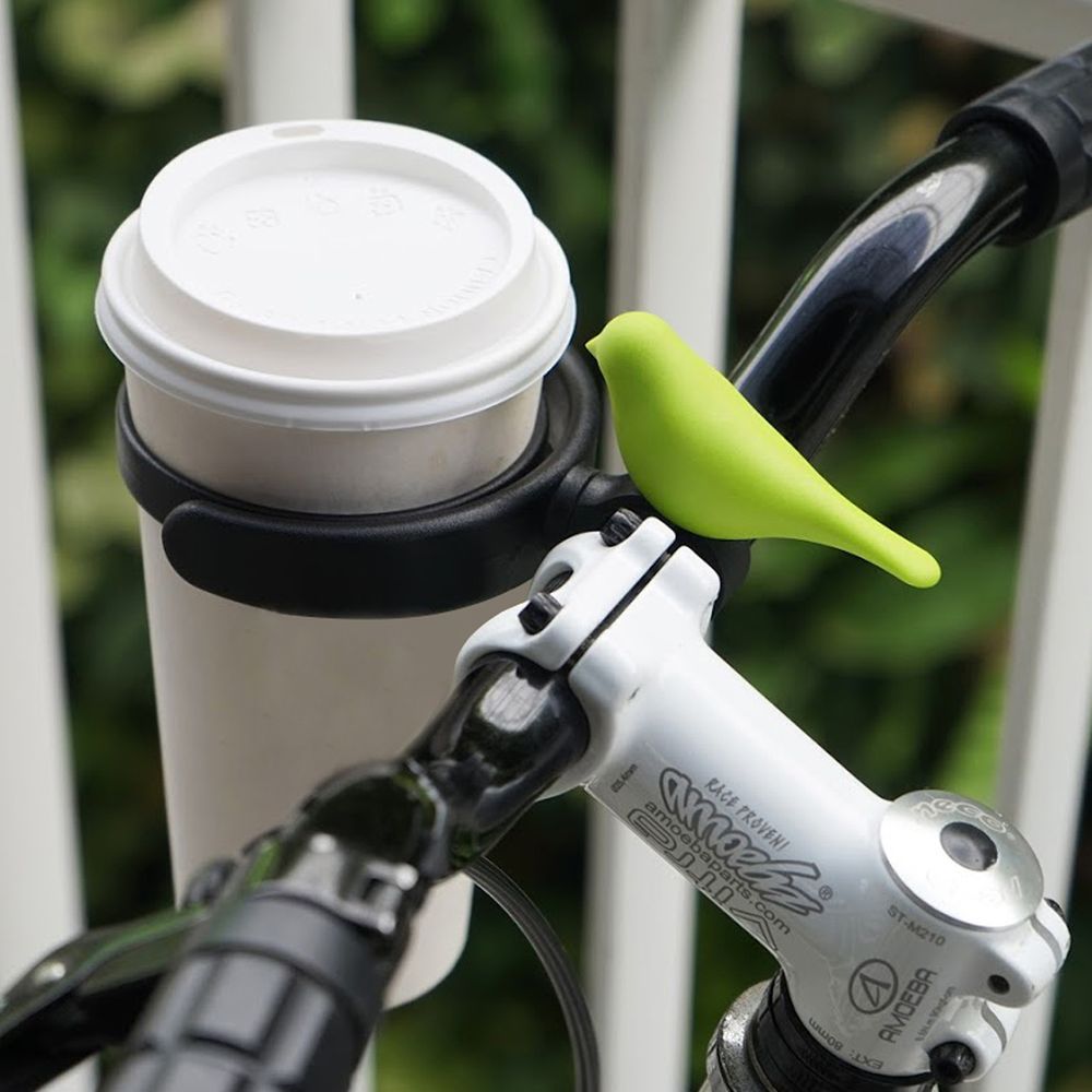 Bicycle Drink Holder Bike Cup Holder Bird in Green