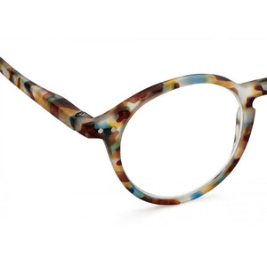 Reading Glasses Unisex Frame D Circular +2 Blue Tortoise