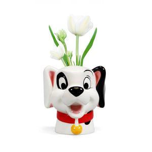Vase 101 Dalmatians Dog Disney Black White Ceramic
