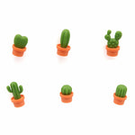 Magnets Cactus Stationery set of 6 Green and Orange