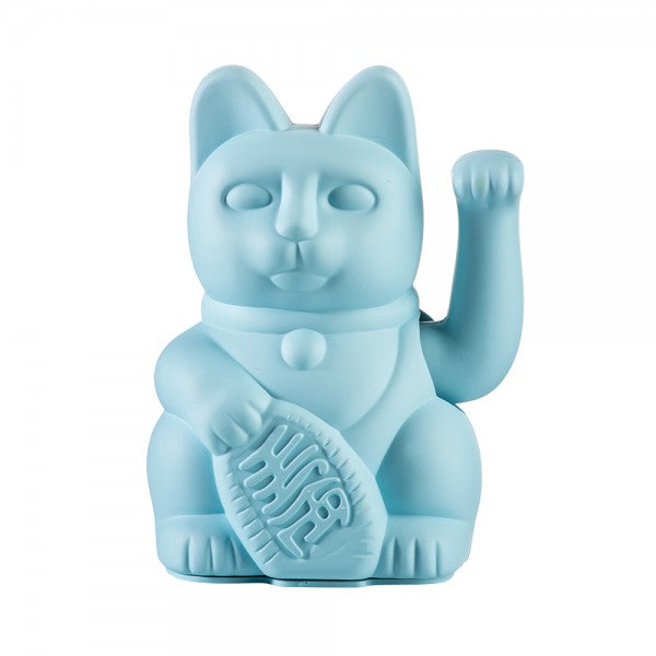Lucky Cat Waving Arm 'Maneki-Neko' Good Fortune Blue