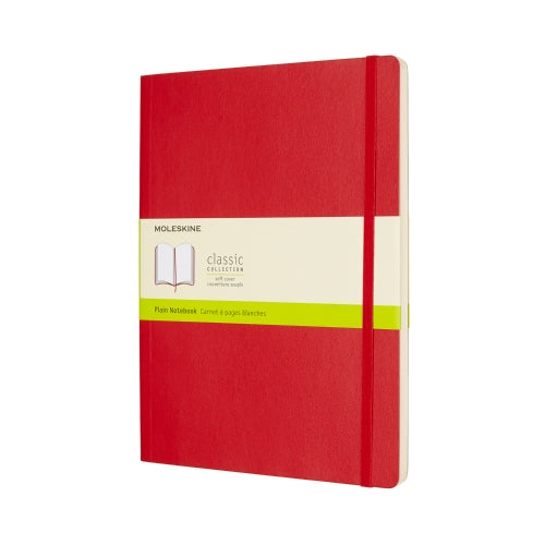 Notebook Classic Large Plain Soft Cover in Red