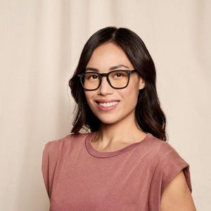 Reading Glasses Unisex Frame E Square +2 in Black