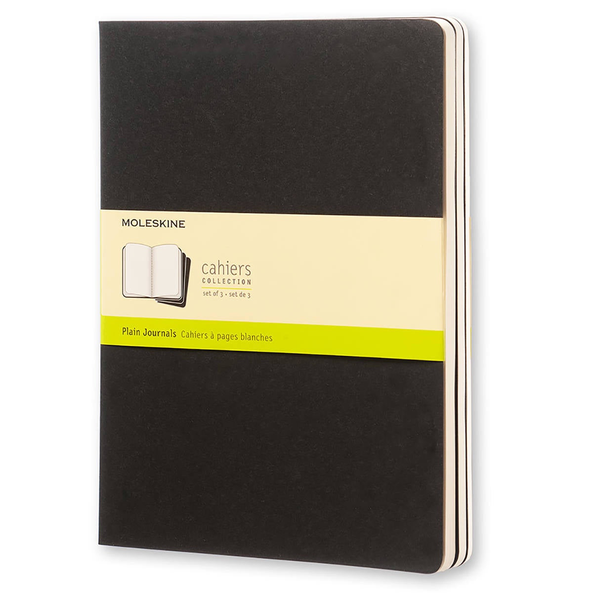 Moleskine Plain Cahier XL - Black Cover (3 Set)