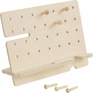 Tabletop Pegboard Stand Accessory Holder Wooden