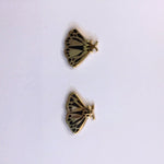 Stud earrings moth shaped in gold by Katy Welsh