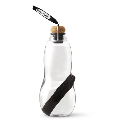 Water Bottle with Charcoal Filter in Black