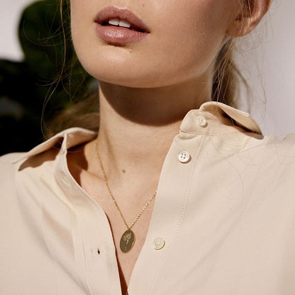 Necklace with flower gypsophila pendant in gold