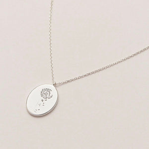 
            
                Load image into Gallery viewer, Necklace with a dandelion pendant in silver
            
        