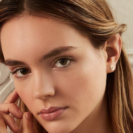 Daisy Stud Earrings Silver Plated Wildflower