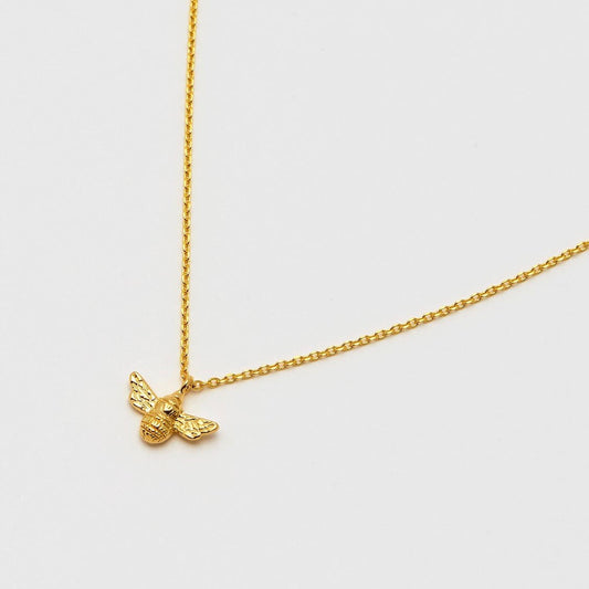 Necklace with Bumble Bee pendant in gold