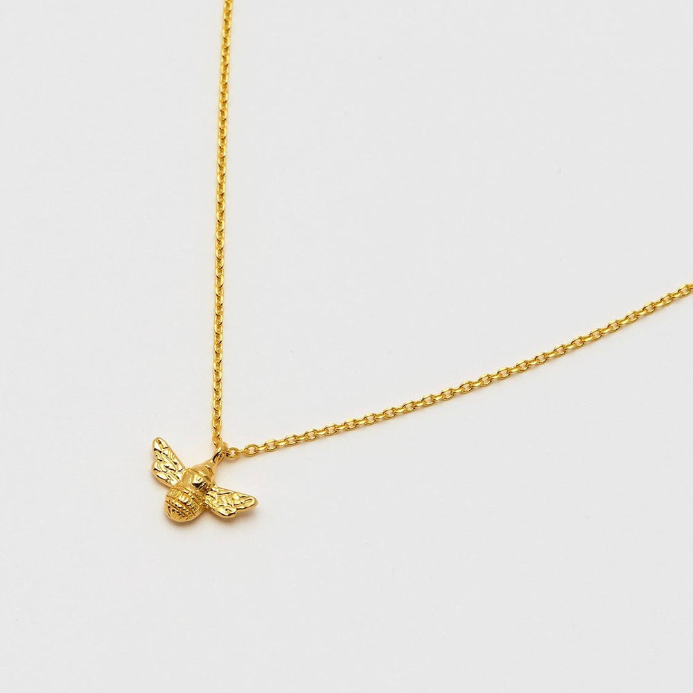 Necklace with Bumble Bee pendant in gold