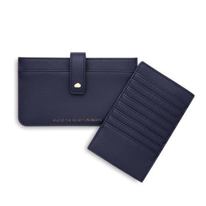 Travel document wallet in navy