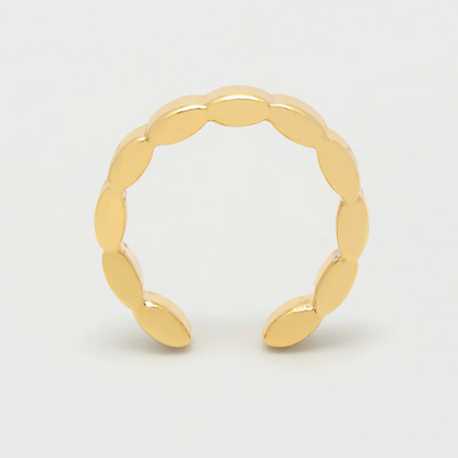 Ear Cuff Textured Hoop Gold Plated