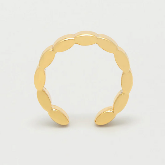 Ear Cuff Textured Hoop Gold Plated