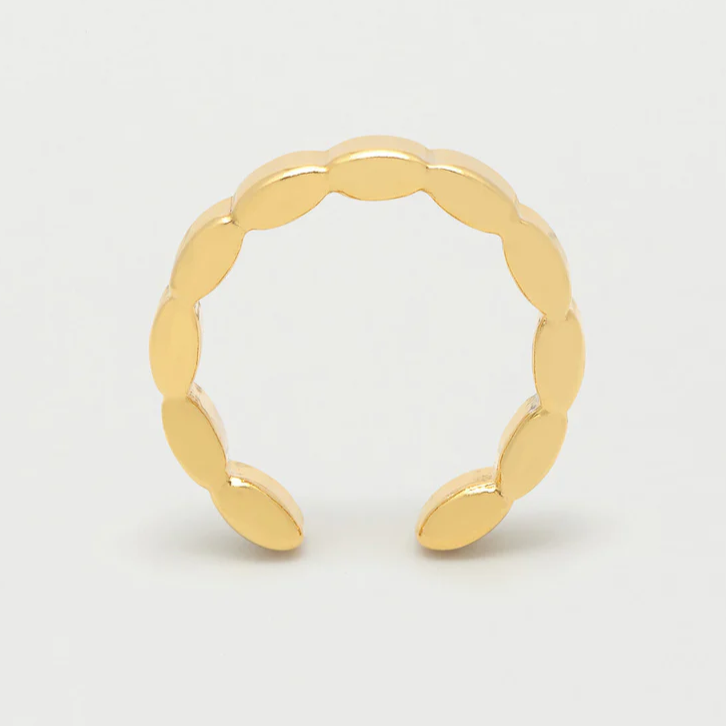 
            
                Load image into Gallery viewer, Ear Cuff Textured Hoop Gold Plated
            
        