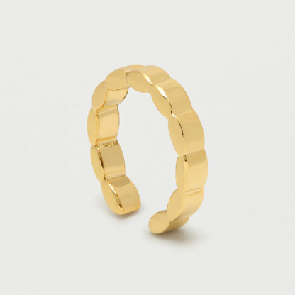 Ear Cuff Textured Hoop Gold Plated