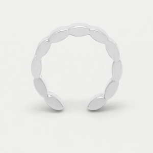 Ear Cuff Textured Hoop Silver Plated