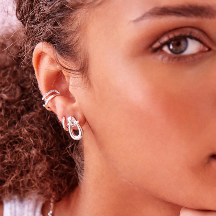 Earrings Horseshoe Silver Plated Drop Estella Bartlett