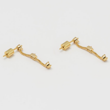 Drop Earrings Gold Cubic Zirconia Gem Estella Bartlett