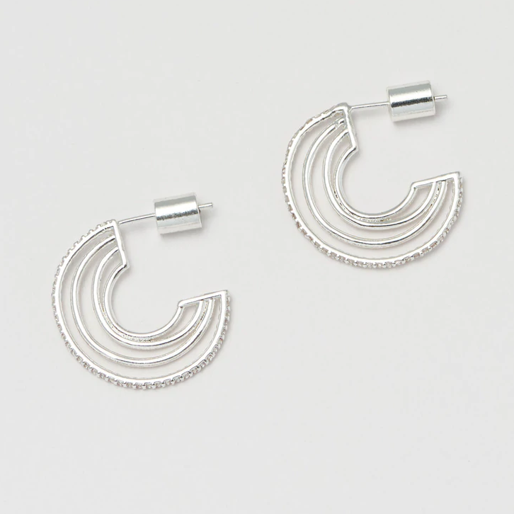 Earrings Triple Hoop Earrings Silver Plated Estella Bartlett