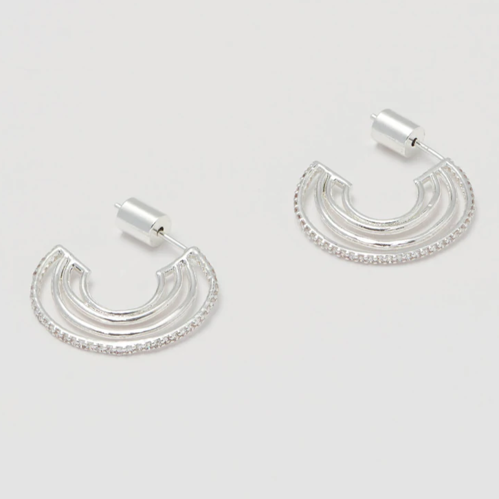 Earrings Triple Hoop Earrings Silver Plated Estella Bartlett