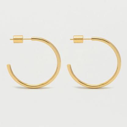 Hoop Earrings Gold Plated Large Estella Bartlett