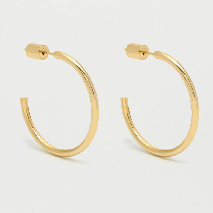 Hoop Earrings Gold Plated Large Estella Bartlett