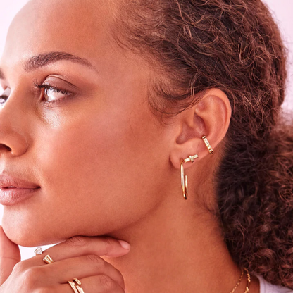 Hoop Earrings Gold Plated Large Estella Bartlett