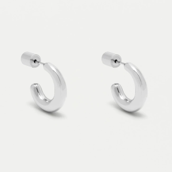 Earrings Hoop Mini Plated Silver Estella Bartlett