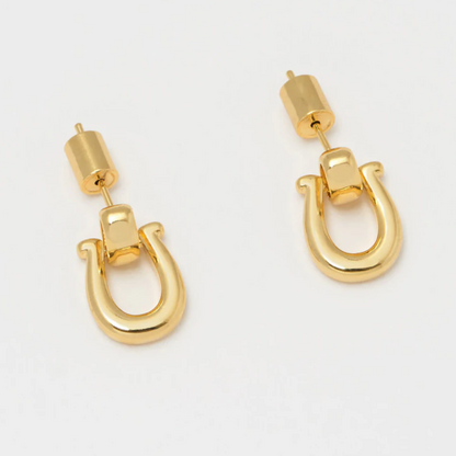Earrings Horseshoe Gold Plated Drop Estella Bartlett