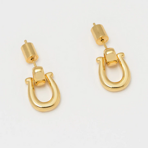 
            
                Load image into Gallery viewer, Earrings Horseshoe Gold Plated Drop Estella Bartlett
            
        