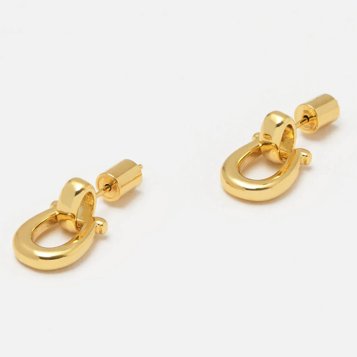 
            
                Load image into Gallery viewer, Earrings Horseshoe Gold Plated Drop Estella Bartlett
            
        