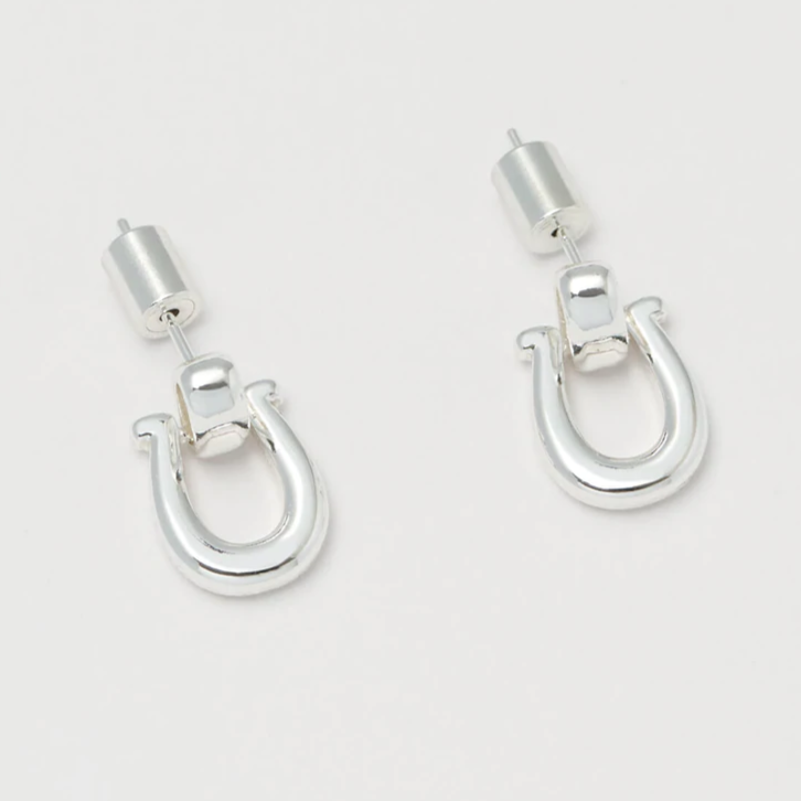 Earrings Horseshoe Silver Plated Drop Estella Bartlett