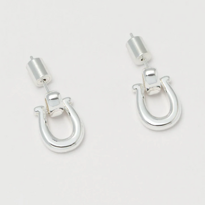 Earrings Horseshoe Silver Plated Drop Estella Bartlett
