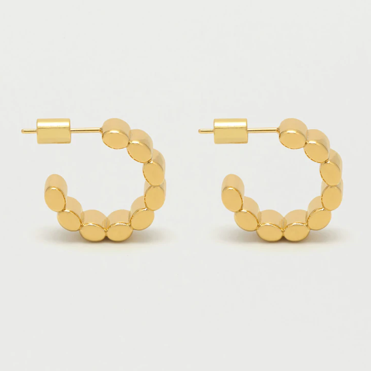 Earrings Beaded Hoop Plated Gold Estella Bartlett