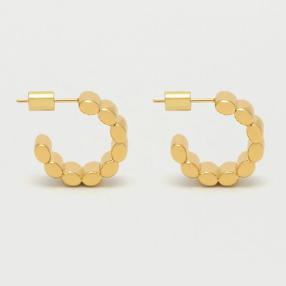 Earrings Beaded Hoop Plated Gold Estella Bartlett