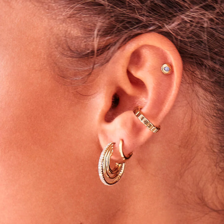 Earrings Triple Hoop Earrings Gold Plated Estella Bartlett