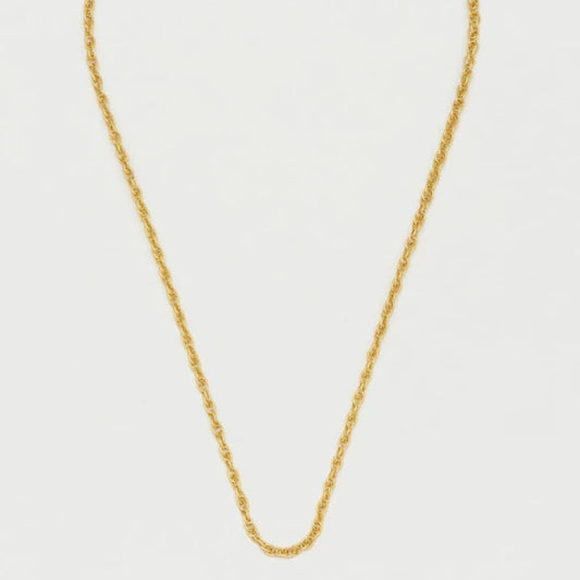 Gold Plated Twisted Rope Necklace Estella Bartlett