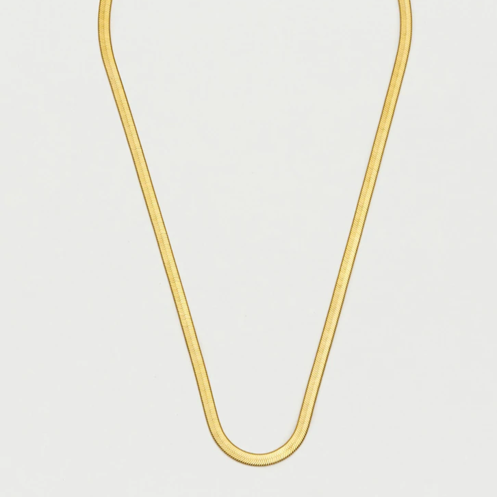 Herringbone Necklace Gold Plated Chain Estella Bartlett