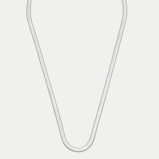 Herringbone Necklace Silver Plated Chain Estella Bartlett