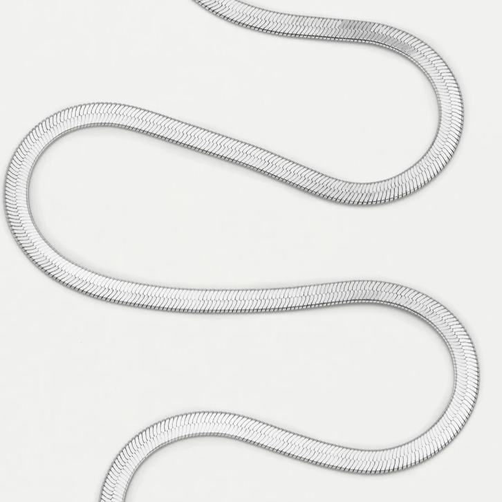 Herringbone Necklace Silver Plated Chain Estella Bartlett