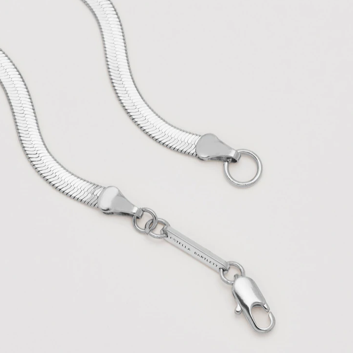 Herringbone Necklace Silver Plated Chain Estella Bartlett