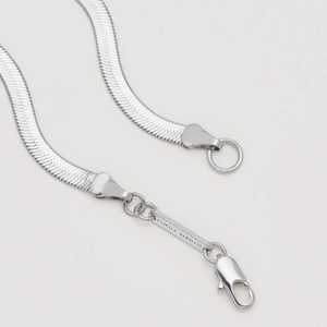Herringbone Necklace Silver Plated Chain Estella Bartlett
