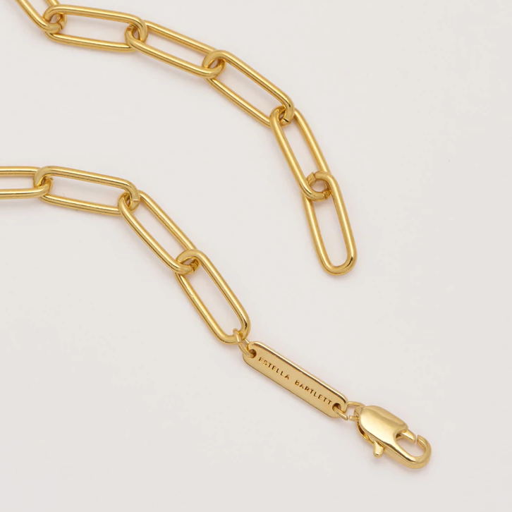 Paperclip Chain Gold Plated Necklace Estella Bartlett