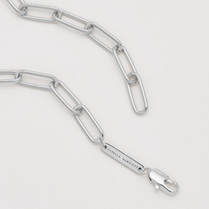 Paperclip Chain Silver Plated Necklace Estella Bartlett