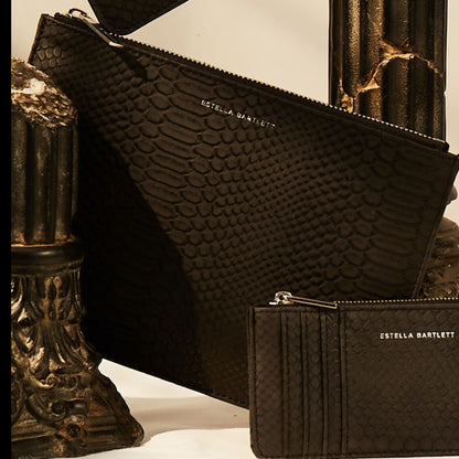 Estella Bartlett Pouch Medium Black Snake